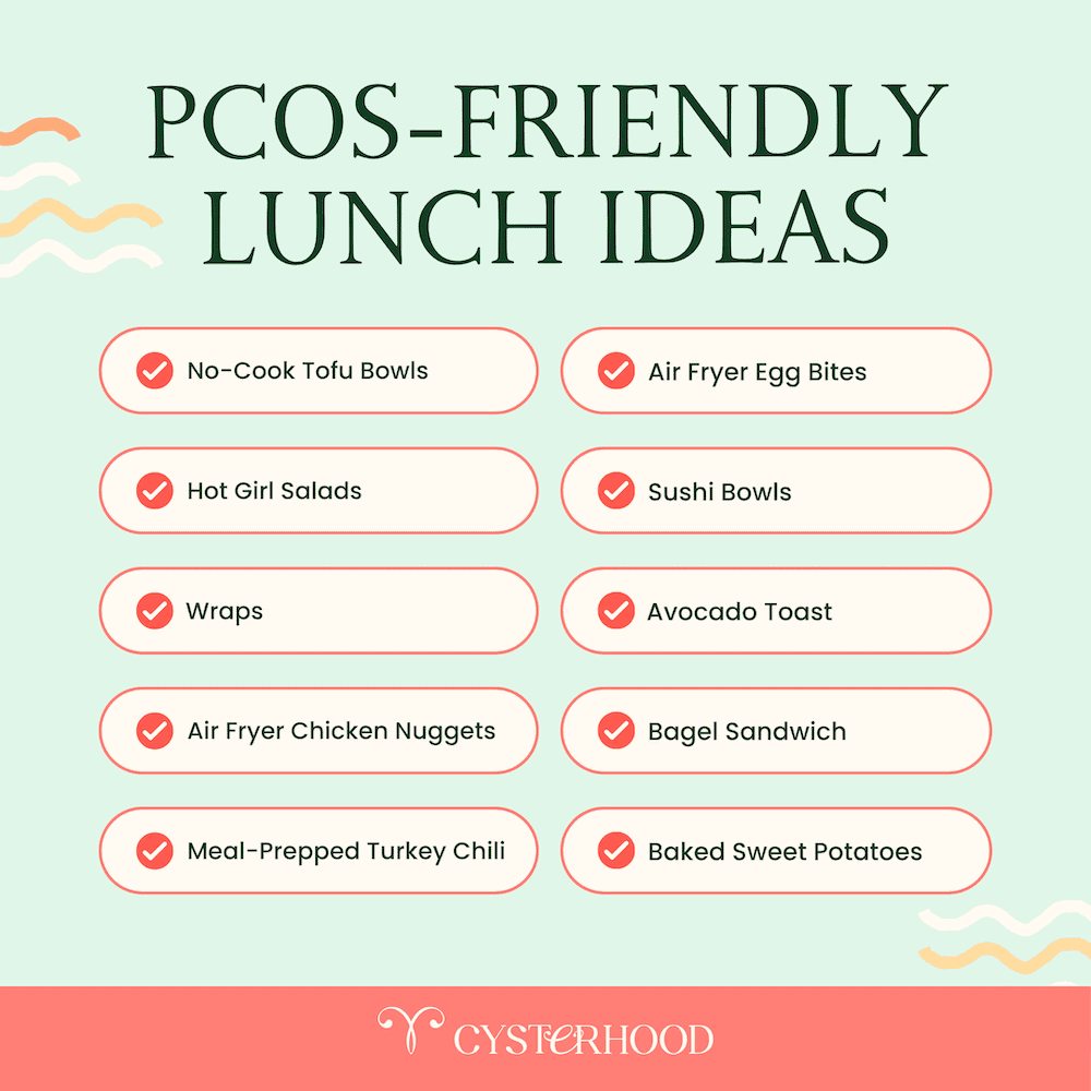 List of pcos-friendly lunch ideas
