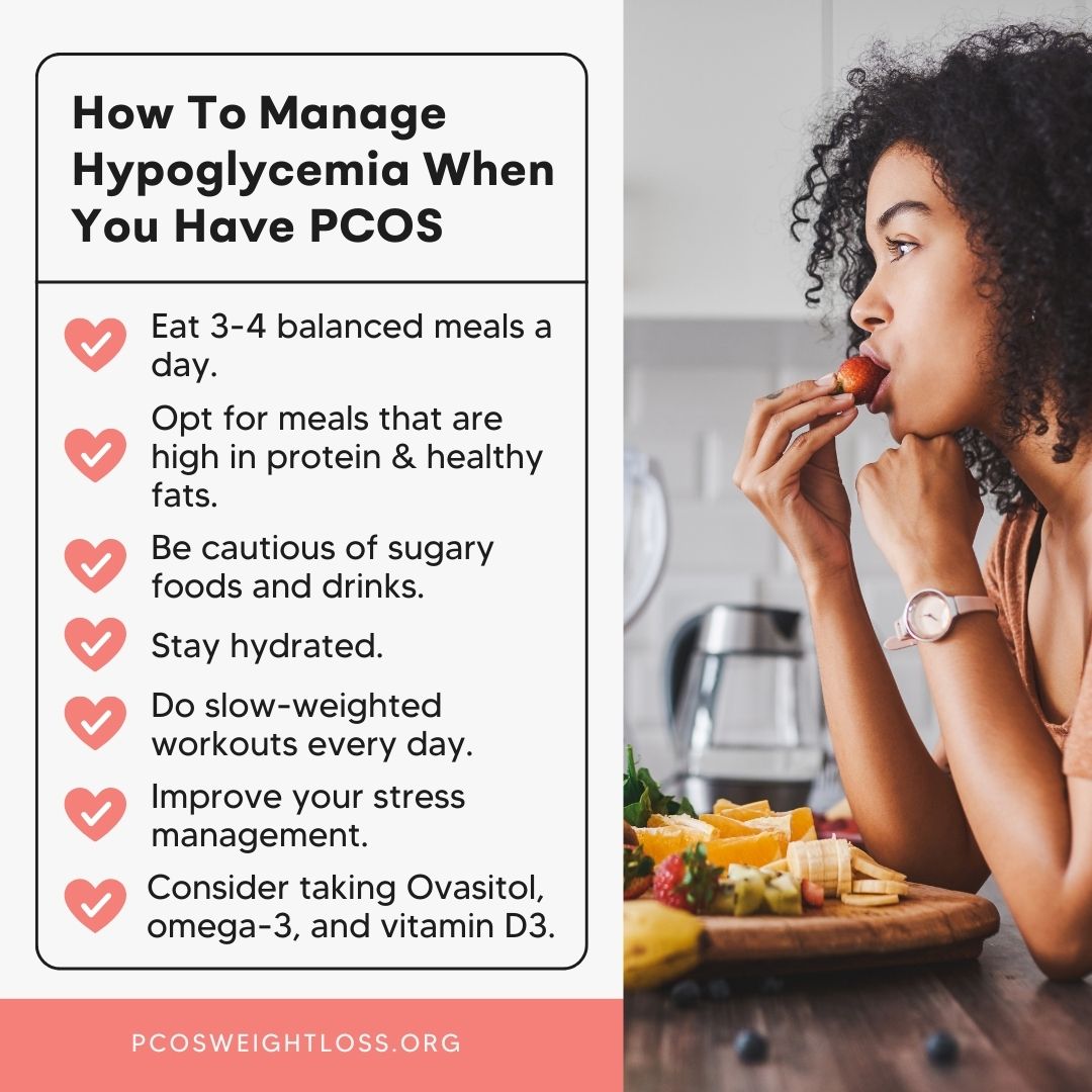 how to manage hypoglycemia when you have pcos