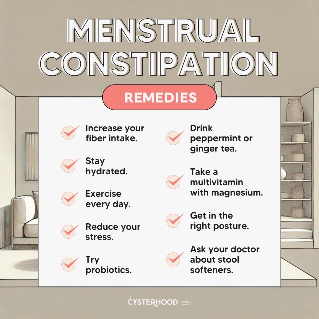 menstrual constipation remedies