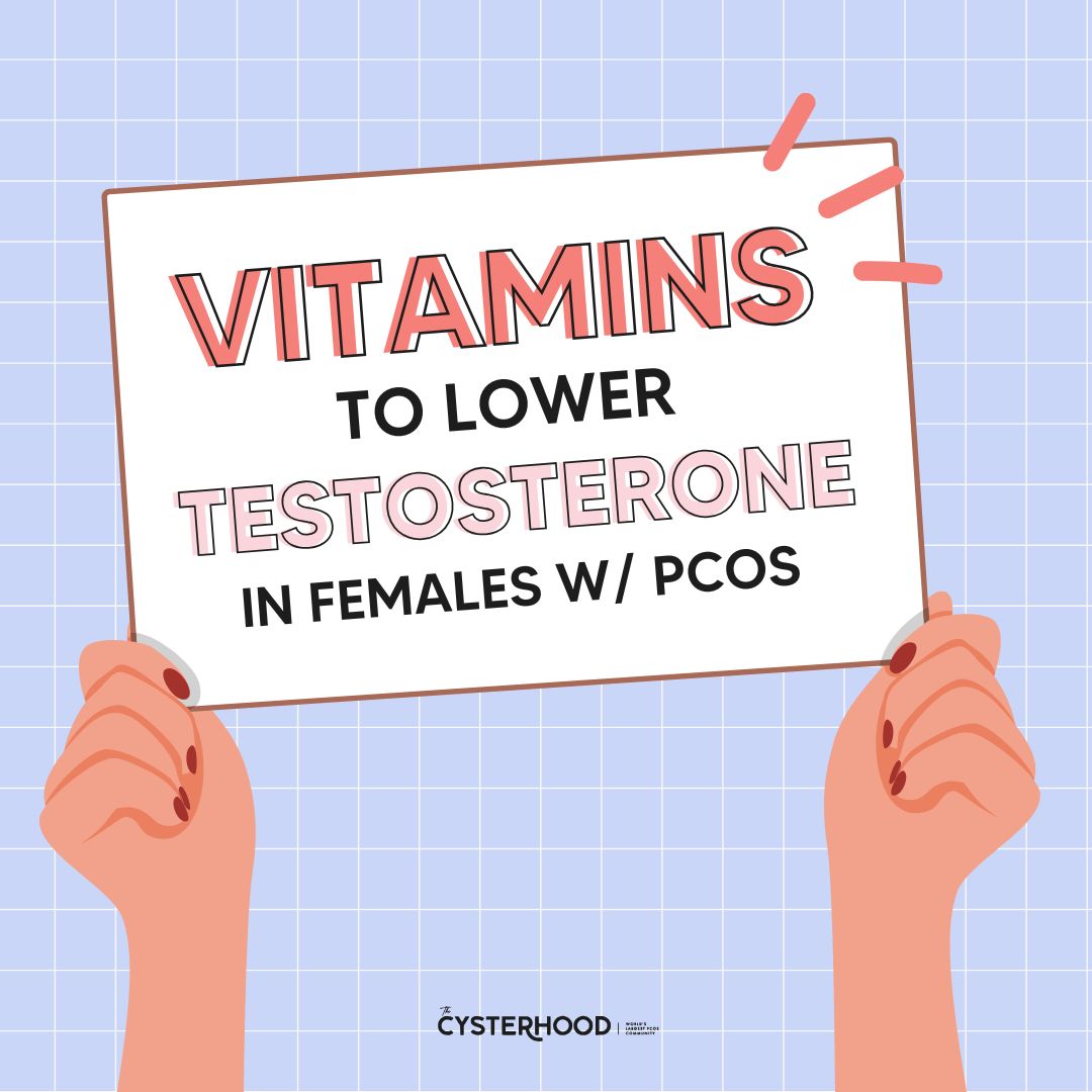 vitamins to lower testosterone in females with pcos