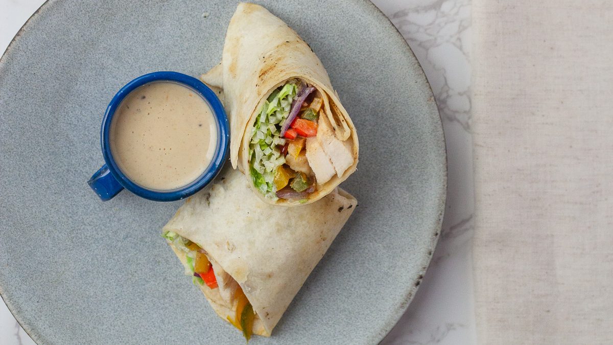 Mediterranean Chicken Tahini Wrap