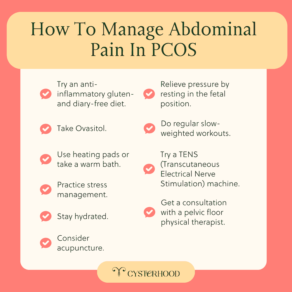 how to manage abdominal pain pcos how to manage abdominal pain in pcos