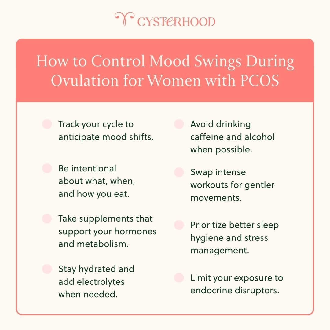 how to control mood swings during ovulation for women with pcos